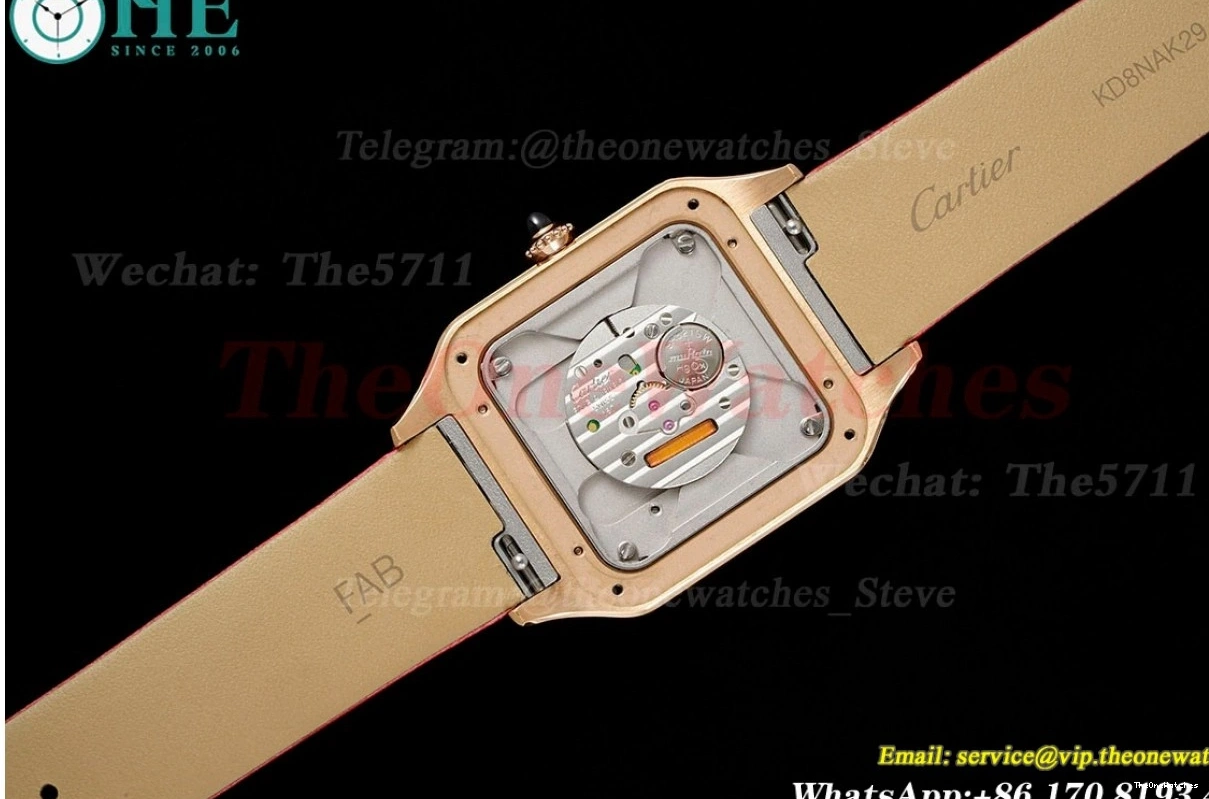 Dial SA Dia Dumont Quartz Red Silver AF RG Santos 0510